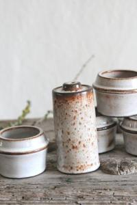 Set of four egg cups. Danish Modern Stoneware - Stogo. Design by Herluf Gottschalk-Olsen 