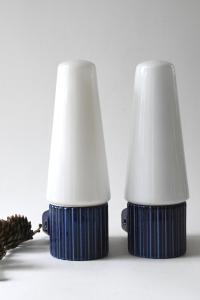 Sigvard Bernadotte for IFÖ. Bathroom Lamps from the Blue Color Palette. Scandinavian mid century lighting