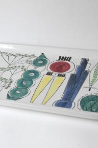 Rörstrand Picknick Serving tray by Marianne Westman. Scandinavian Mid-century modern. Large handpainted Swedish design