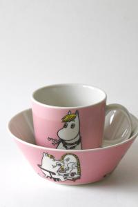 Arabia Finland Moomin. Mug and Bowl. Moomins by Tove Jansson. Snorkmaiden Cup and Cereal bowl 