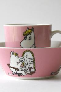 Arabia Finland Moomin. Mug and Bowl. Moomins by Tove Jansson. Snorkmaiden Cup and Cereal bowl 