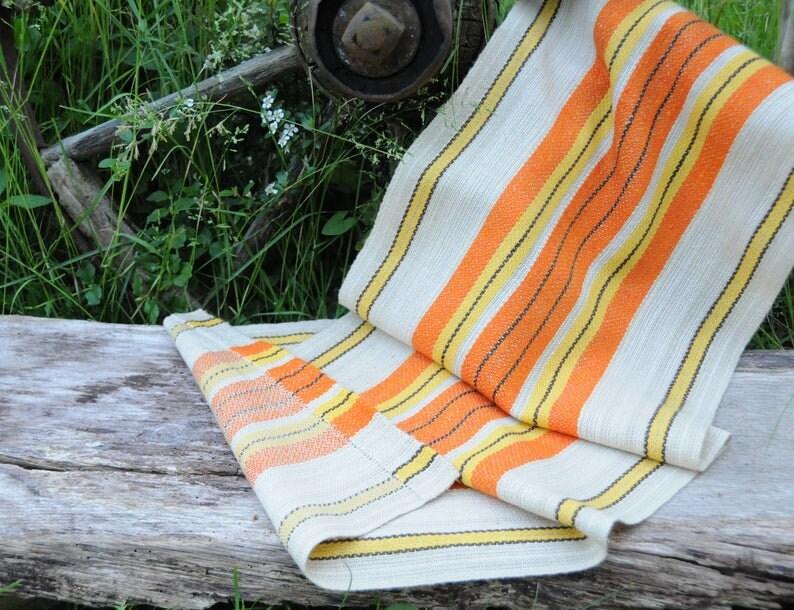 Swedish Table Runner. Traditional Textile craft. Handwoven Linen Scandinavian Mid century modern home decor