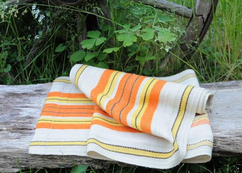 Swedish Table Runner. Traditional Textile craft. Handwoven Linen Scandinavian Mid century modern home decor