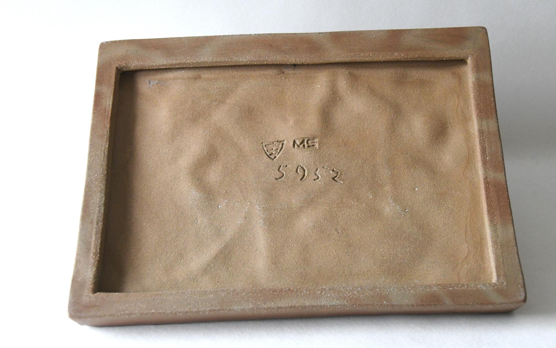 Wall hanging by Marianne Starck. Michael Andersen, Denmark. Scandinavian modern stoneware wall plaque